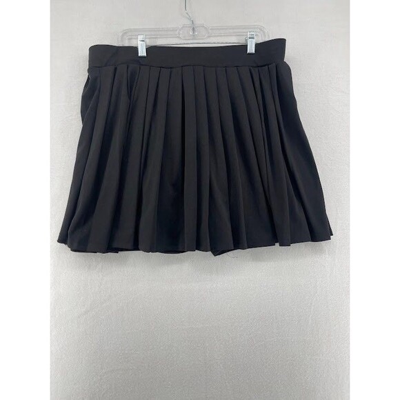 Bae City Pants - Women's Plus Size 2X Bae City Pleated Black Skort